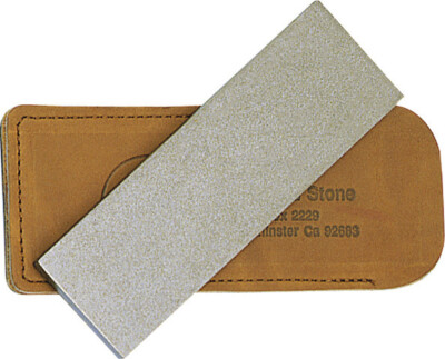 Eze-Lap Diamond Sharpening 66F Stone. Measures 2'' x 6''. Fine grit. Comes with le