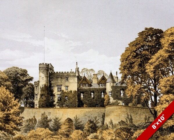 Ardencaple Castle Scotland Painting Scottish History Art Real Canvas Print