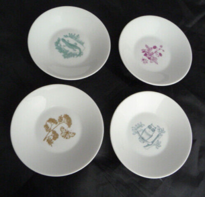 Vintage - Melitta Zürich - 4 Schälchen - Snacks Party - Natur Motive