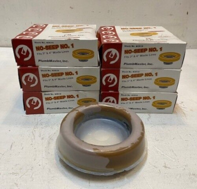 6 Quantity of Plumb Master No-Seep No.1 Fits 3'' & 4'' Waste Lines 40619 (6 Qty)