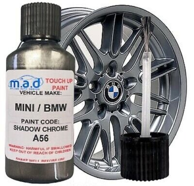 BMW Shadow Chrome A56 Alloy Wheel Touch Up Paint 30ML Curb Scratch M Sport