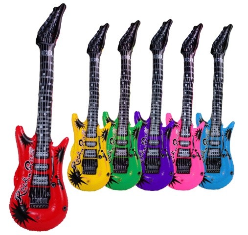 Gitarre aufblasbar Luftgitarre 100cm in 6 versch. Farben Party Karneval Fasching