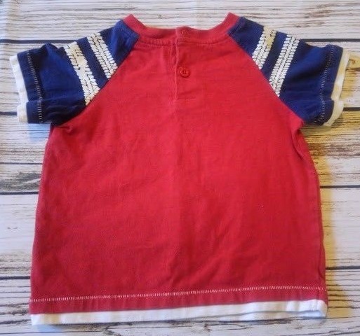 Cutest Short Sleeve Tee Shirt by DISNEY CARS Red & Blue Toddler Boy Sz 18 Months
