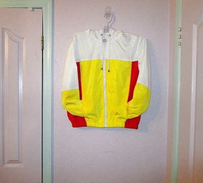 VTG Outer Edge WINDBREAKER Jacket Size M  FULL ZIP Hike GOLF Colorblock POCKETS