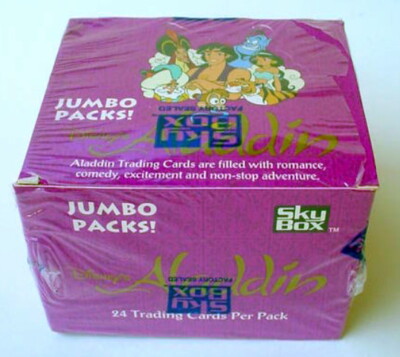 ALADDIN Trading Cards Factory Sealed JUMBO PACK Box RARE 1993 SkyBox Disney