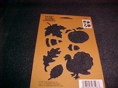 Fall 3 Stencils Pumpkin Turkey Pilgram Hat Leaves Bird Welcome Reusable Stencil