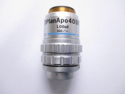 Olympus DPlan Apo apochromat 40 UV 40X Microscope Objective Lens 1.00 oil 160/-