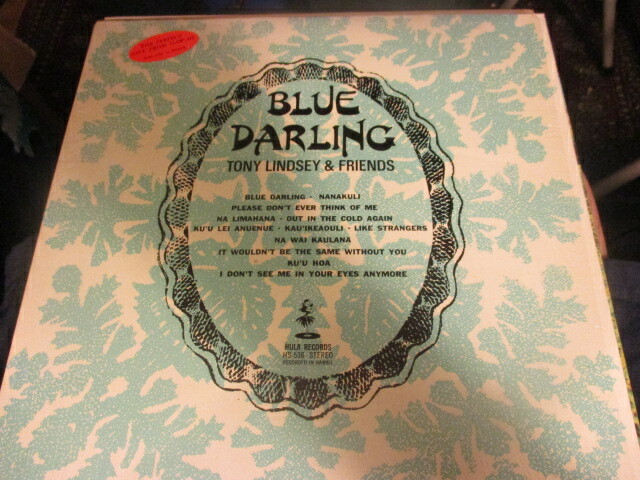 1970s TONY LINDSEY & FRIENDS Blue Darling LP Hula HS 536