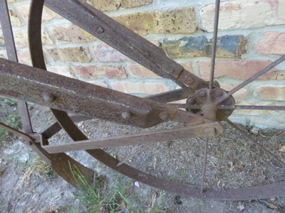 Primitive Vintage Antique Cultivator High Wheel Farm/Garden Plow Rustic