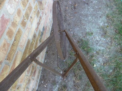 Primitive Vintage Antique Cultivator High Wheel Farm/Garden Plow Rustic