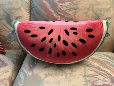 MARTHA STEWART WHIM WATERMELON  THROW PILLOW - 18'' X 9'' - 100% POLY - NWT