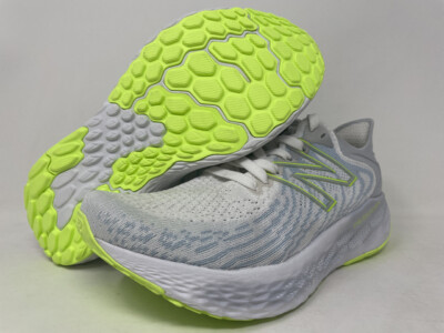 

Женские кроссовки New Balance 1080 V11, белый/светло-желтый, 5 B Medium США, White/lime glo