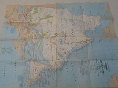 1980  MAP OF QUEBEC - NEWFOUNDLAND NATIONAL GEOGRAPHIC (28)