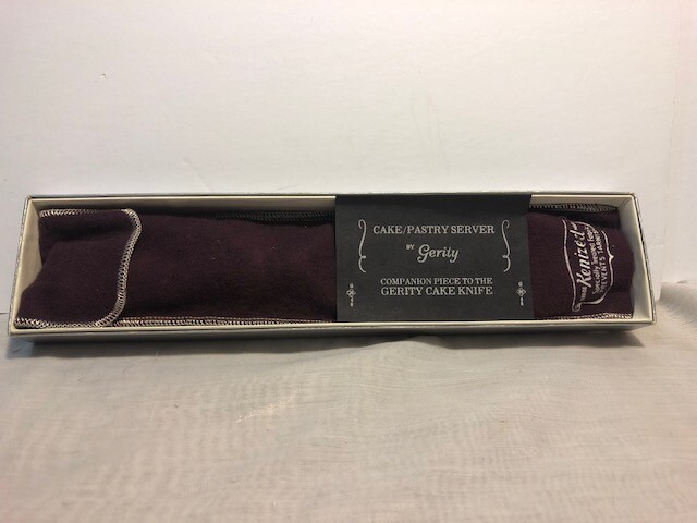 GERITY G48 Silver Plated Cake Pie Pastry SERVER With Box, Tarnish Cloth