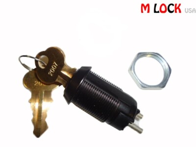 LOT OF 5 Electronic Key Switch Lock BLACK Off/On Switch CHICAGO Keyway NEW