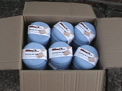 JOB LOT BIKEIT MOTORCYCLE SCOOTER CLEANING POLISHING WAX PADS 48 x 3 Pc Pack 