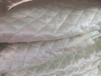 HOTEL COLLECTION SALON FULL QUEEN COCO QUILTED COVERLET COTTON SILK EGGSHELL