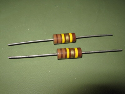 2 Stück - Widerstand - Allen Bradley - 2W 5% - Carbon Comp Resistor - RCR42G xxx