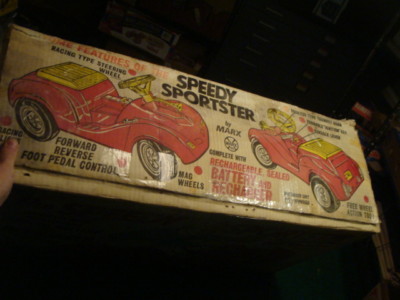 The SPEEDY SPORTSTER -- UNUSED -- MARX rare outdoor toy - 1960s/70s -- big wheel