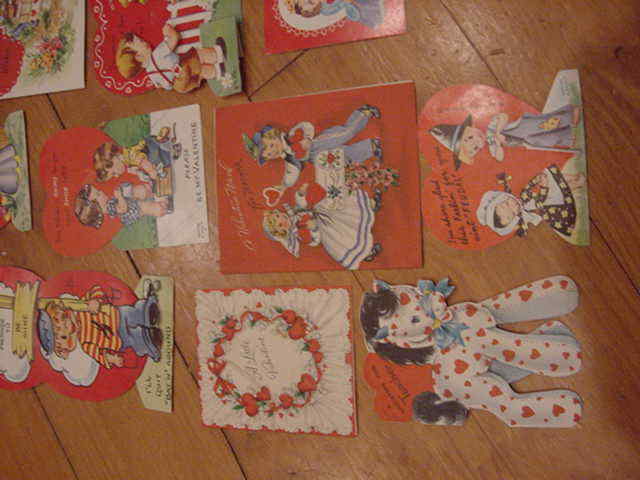 Vintage 40+ USED TEACHER Greeting Card Valentines Career span