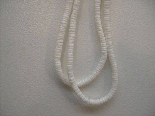 Shell Necklace Choker - White Smooth Clam shells #FJW104