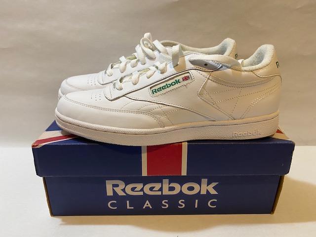 Mens White Reebok Classic Club C 6-892 Tennis Shoes Size