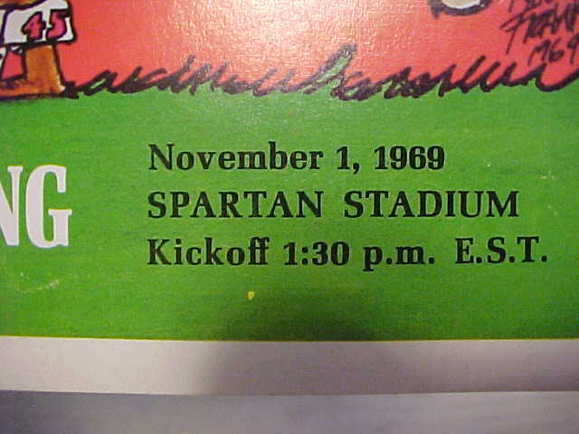 1969 Michigan State Spartans vs Indiana Hoosiers Gridiron News Football