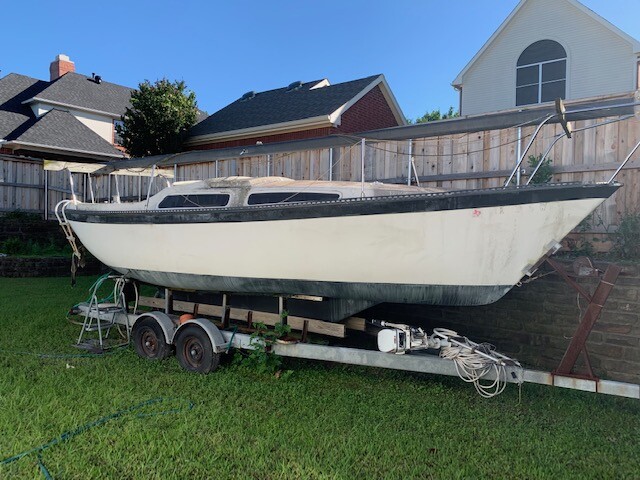 1977 Lancer Sailboat w Motor & Trailer, McKinney TX | No Fees & No Reserve
