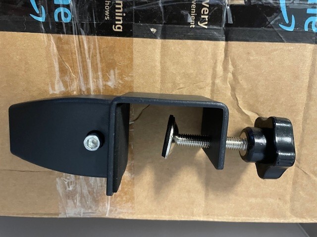 Adjustable, removable desk clamps for privacy screens, partitions, dividers