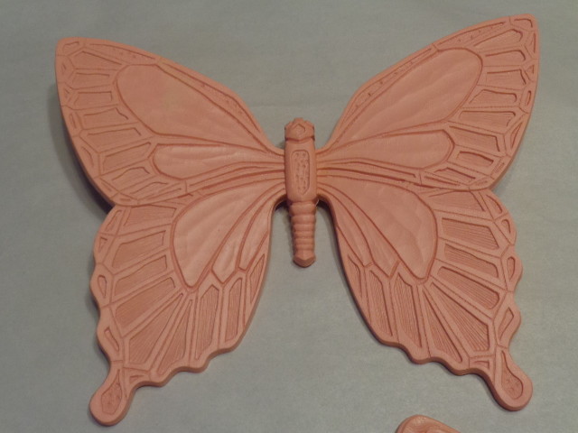 VINTAGE PINK BUTTERFLY WALL PLAQUES HOMCO DART INDUSTRIES LOT OF 3