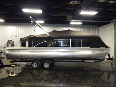 2013 Bennington 24 Trailer Yamaha 90hp 4-Stroke Bimini Top Full Cover Garmin Wow