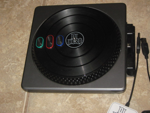 PLAY STATION 3, D J HERO TURNTABLE AND CONTROLLER