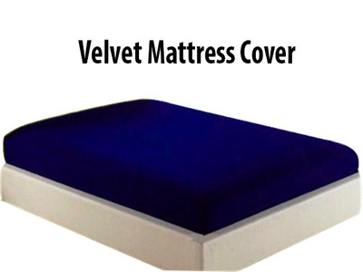 1 PC 14'' ht Cal King Royal Blue Velvet Mattress Cover at Best Prices