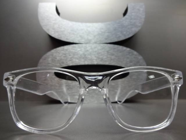 Men's Women VINTAGE RETRO Style Clear Lens EYE GLASSES Transparent Crystal Frame