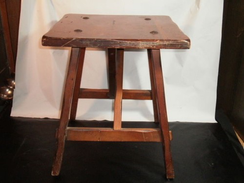 ANTIQUE VINTAGE HANDMADE X STYLE WOODEN SIDE TABLE