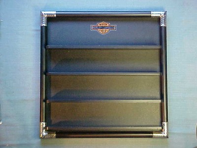 FRANKLIN MINT CUSTOM MOTORCYCLE SHELF & 12 HD MOTORCYCLES 1/24 SCALE MINT