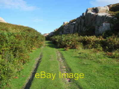 Photo 6x4 Track following line of old Tormore Quarry tramway Creich  c2010