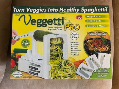 VEGGETTI PRO Table Top Spiral Vegetable Cutter As Seen on TV Brand NEW