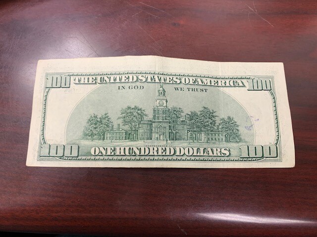 RARE ERROR NOTE 1999 $100 MISALIGNED