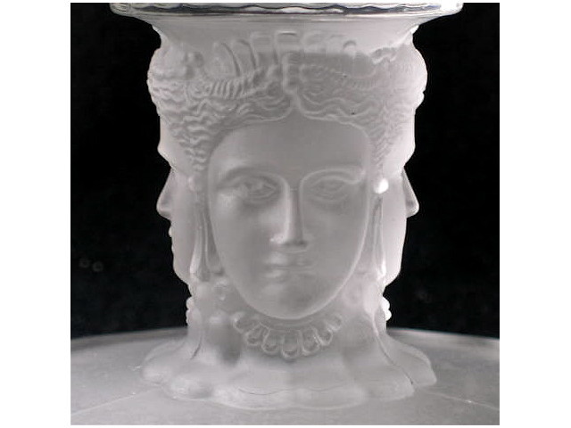 Duncan Glass THREE FACE water pitcher, 10 1/2