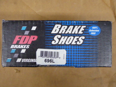 BRAND NEW FDP 696L REAR DRUM BRAKE SHOES FITS VEHICLES LISTED ON CHART