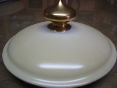 Jam jar with saucer and cover antique GOA France beautiful colors