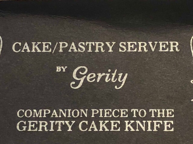 GERITY G48 Silver Plated Cake Pie Pastry SERVER With Box, Tarnish Cloth