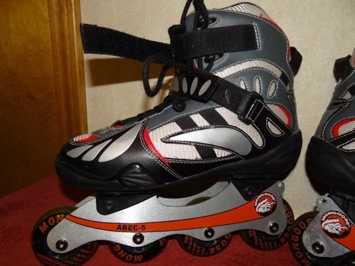 MONGOOSE INLINE SKATES ABEC- 5 BEARINGS SIZE 7 USED