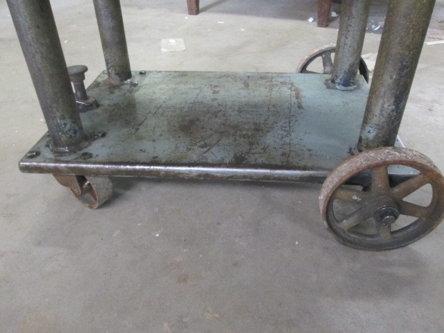 Adjustable Foundry Cart 1000LBS Capacity Industrial Steampunk Decor