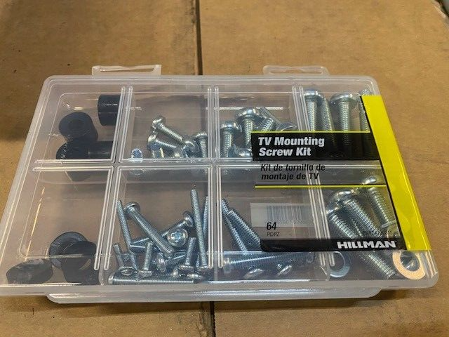 Hillman Professional TV Mounting Screw kit with Case TV Mount Pan Head Screws