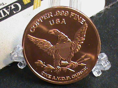 1836~Seated Liberty Dollar With Stars~DESIGN on 1 OZ. copper round .999~2016