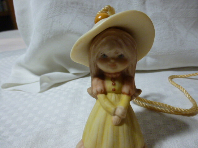 vintage l. lamster porcelain chimer bell doll
