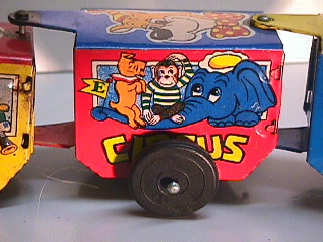 Vintage Cragstan Wind-Up Toy Comic Circus Train