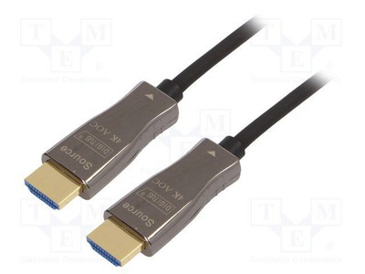 Kabel; HDCP 1.4,HDCP 2.2,HDMI 2.0,optyczny; 15m; czarny Z1C2